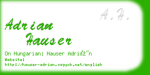 adrian hauser business card